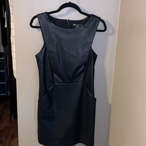 Armani Exchange Black Leather Dress